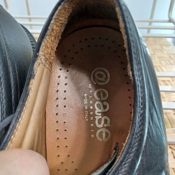 Ease by Florsheim Black Lace Up Oxfords Made in Italy Size 10 D - Picture 5 of 9